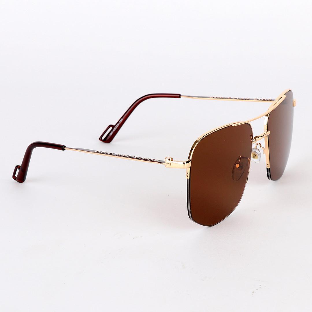 Christian Dior Luxury Hand Crested Brown Lens Sunglasses - Obeezi.com