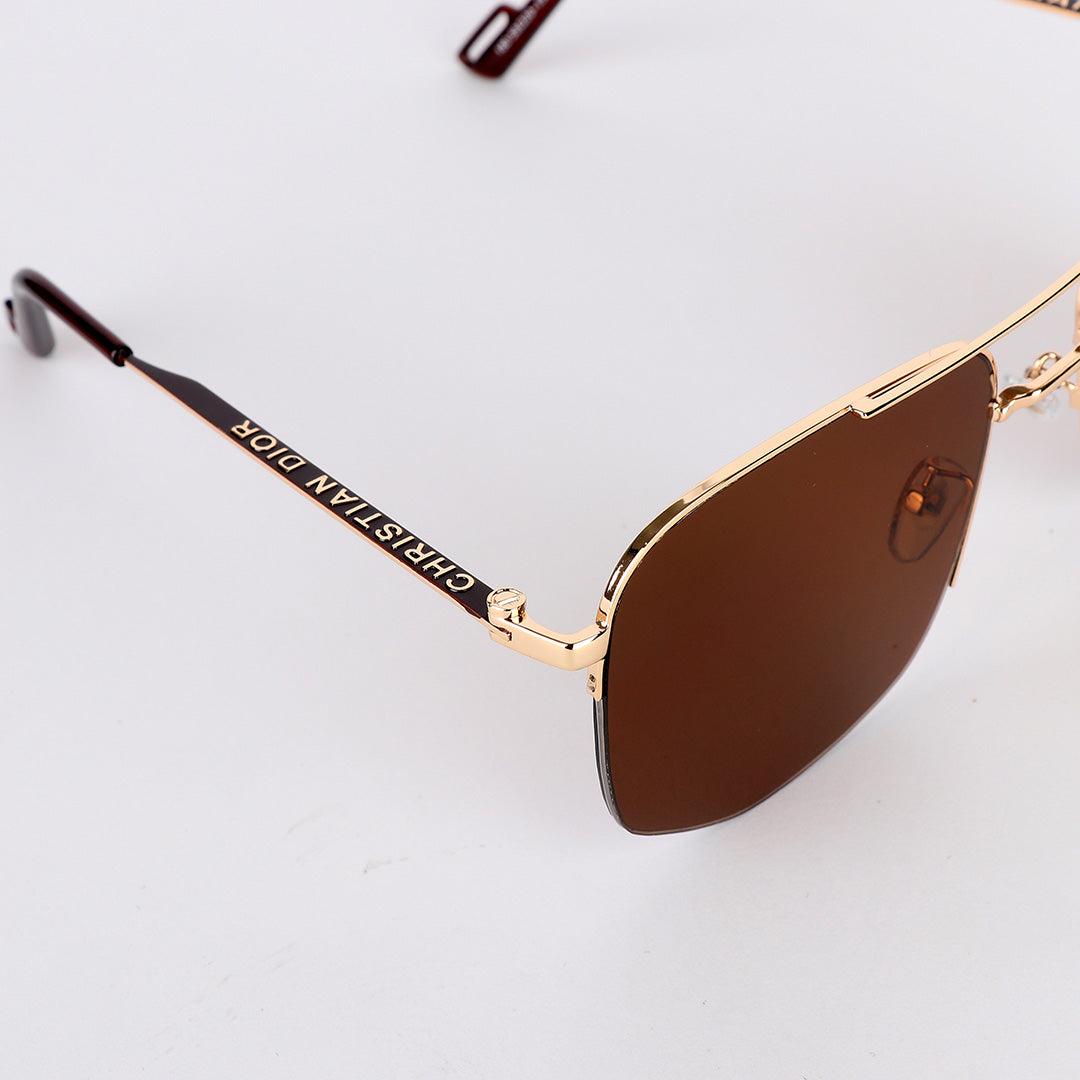 Christian Dior Luxury Hand Crested Brown Lens Sunglasses - Obeezi.com