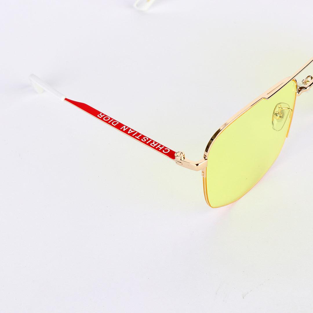 Christian Dior Luxury Hand Crested Yellow Lens Sunglasses - Obeezi.com