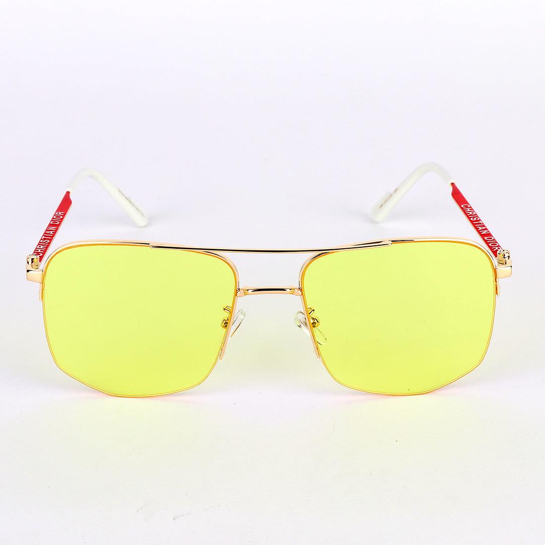 Christian Dior Luxury Hand Crested Yellow Lens Sunglasses - Obeezi.com