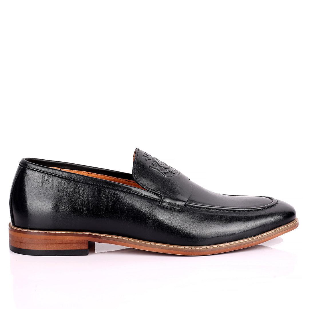 CK Exquisite Logo Designed Black Leather Shoe - Obeezi.com