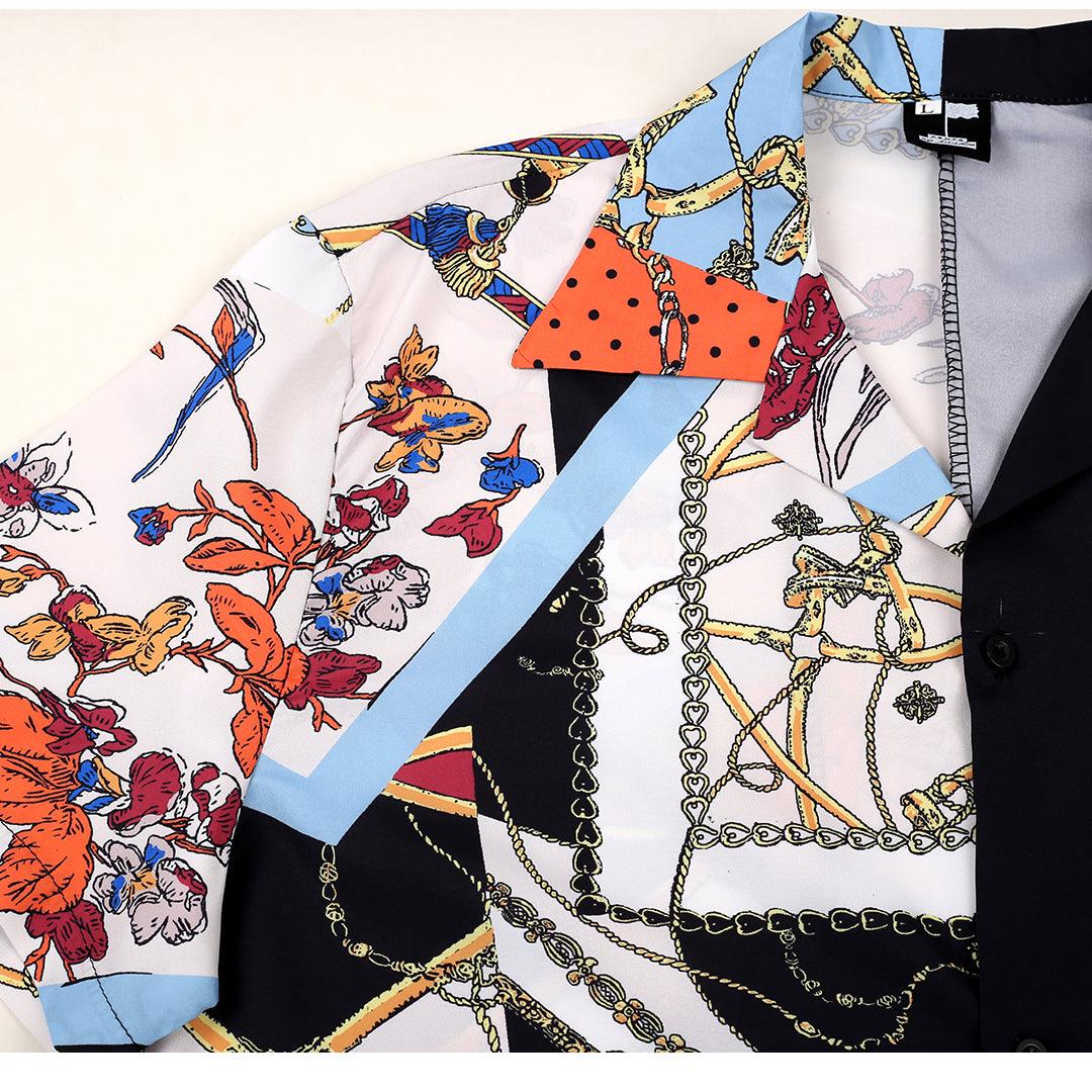 Classic Double Sided Multi-Colored Men's Unique Aloha Shirt - Obeezi.com