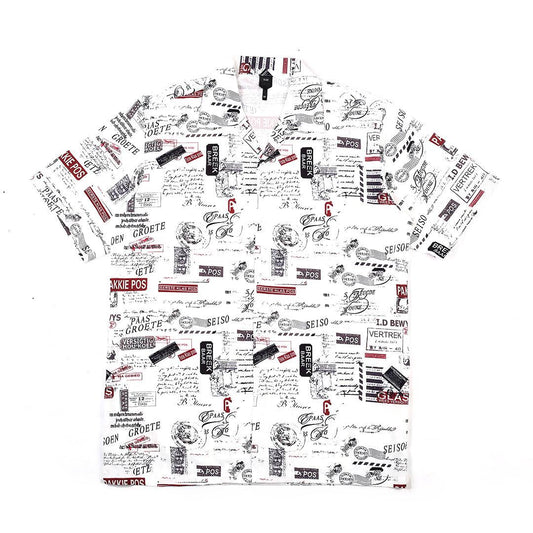 Classic Men's Aloho Shirt - White - Obeezi.com