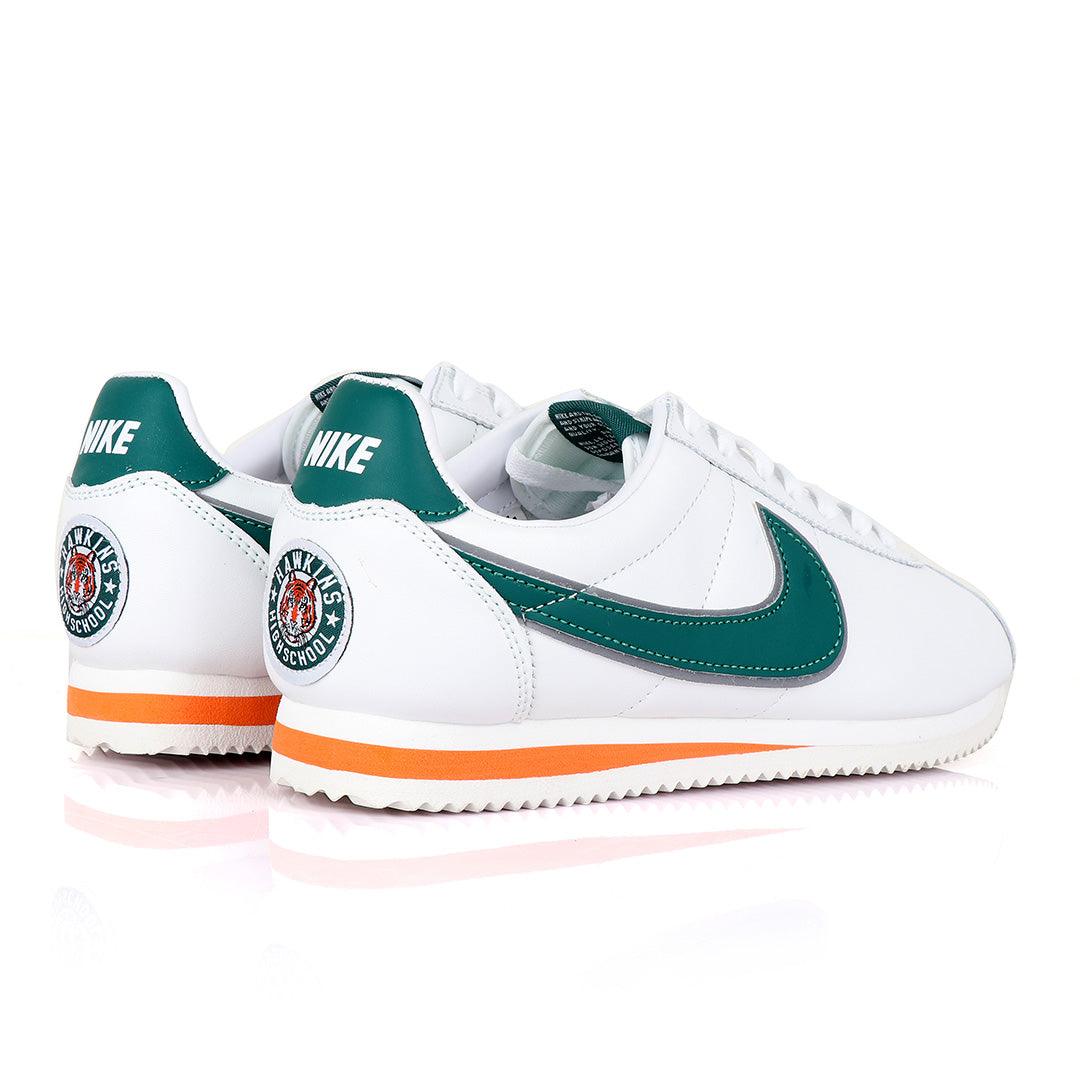 Classic Nk Cortez Hawkins Prem White and Green Sneakers - Obeezi