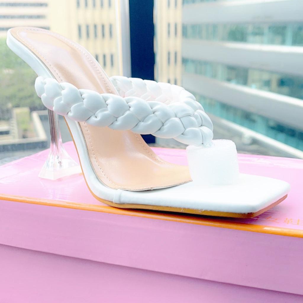 Classic Women's Fold WhiteTransparent Heel Slipper - Obeezi.com