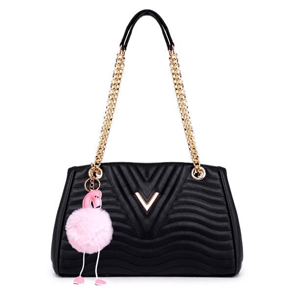 Classical Design Genuine Woman Black Leather flower Bags - Obeezi.com