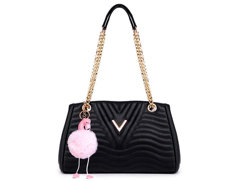 Classical Design Genuine Woman Black Leather flower Bags - Obeezi.com