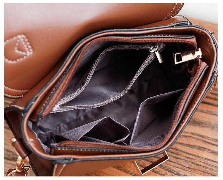 Classical Design Lady Tote Sling Bag Brown - Obeezi.com