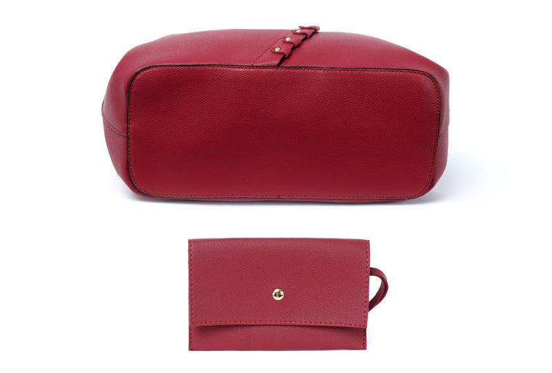 Classy Leather Fashionista Tote 3 in 1 Handbags -Black - Obeezi.com