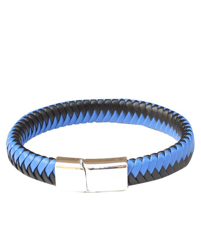 Cobra Woven Bracelet Blue and Black - Obeezi.com