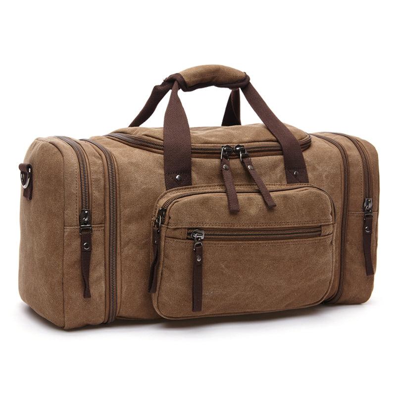 Coffee Vintage Canvas Gym Duffel unisex Travel Tote Bag - Obeezi.com