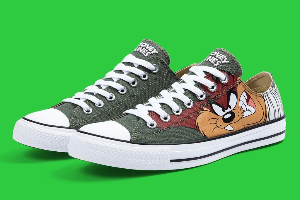 Converse All Star Looney Tunes Cartoon Army Green Sneaker - Obeezi