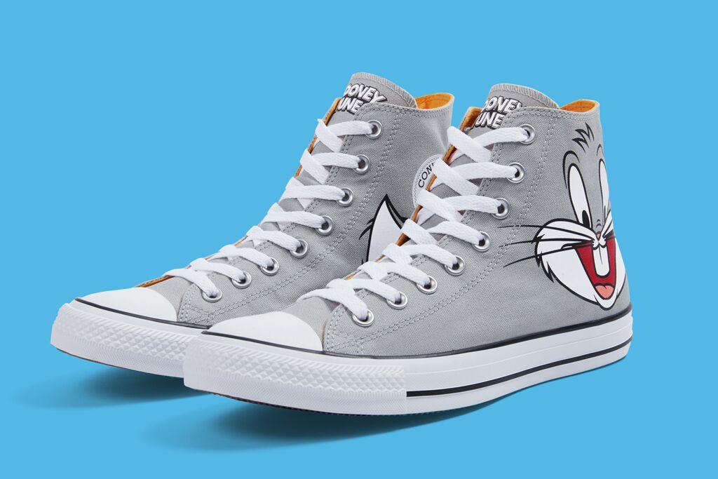 Converse All Star Looney Tunes Cartoon Hightop Grey Sneaker - Obeezi