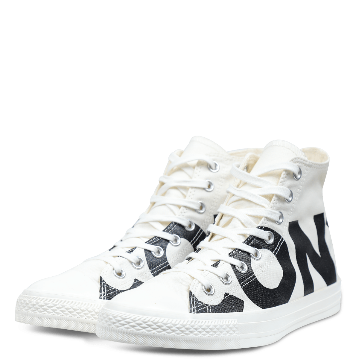 Converse All Star Looney Tunes Cartoon Hightop White Black Sneaker - Obeezi