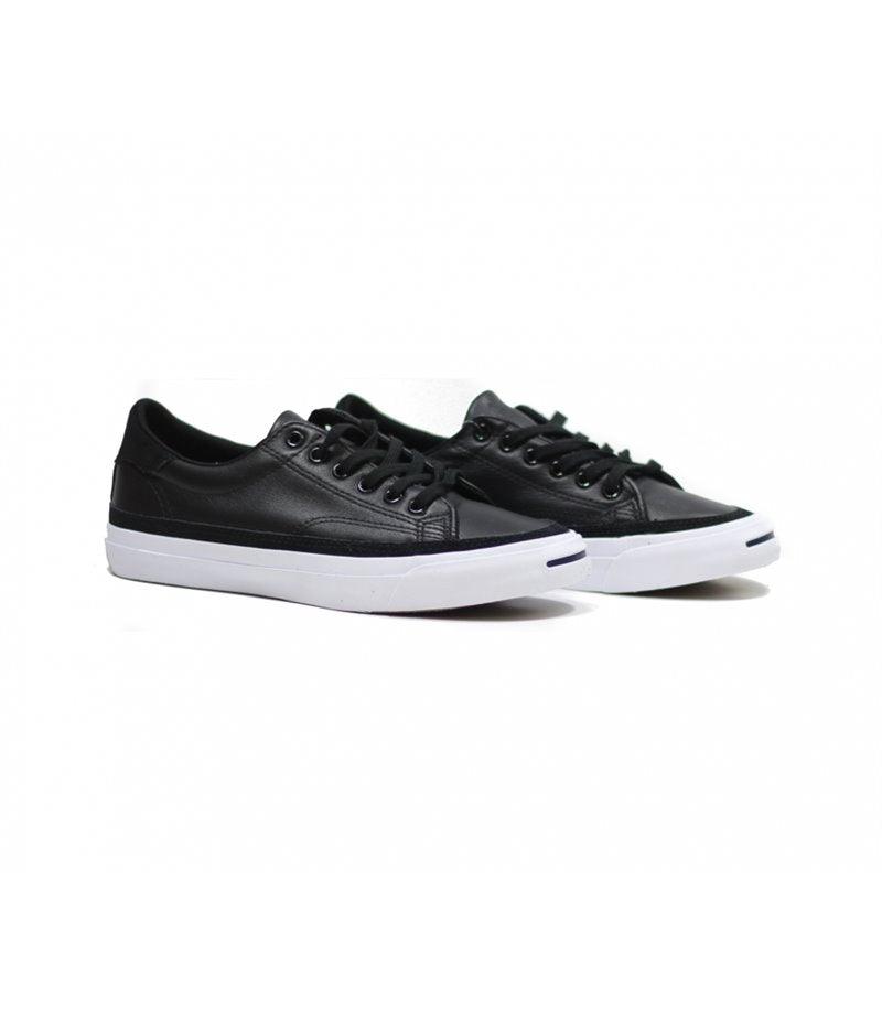 Converse Black Jack Purcell Ox Velcro Low Top Leather Sneakers - Obeezi