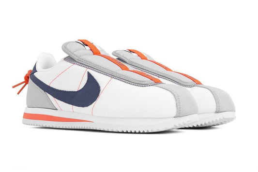 Cortez Basic Slip White Thunder Blue Wolf Grey Orange Sneaker - Obeezi