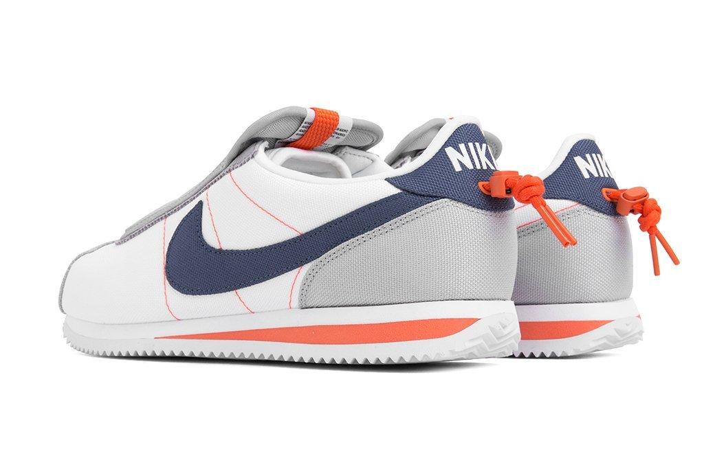 Cortez Basic Slip White Thunder Blue Wolf Grey Orange Sneaker - Obeezi