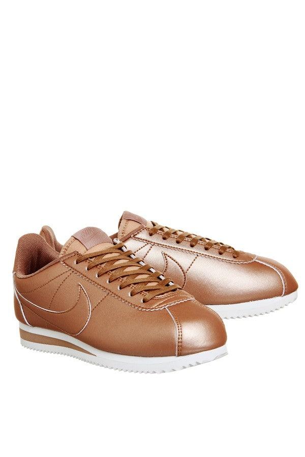 Cortez Metallic Rose Gold Sneakers - Obeezi