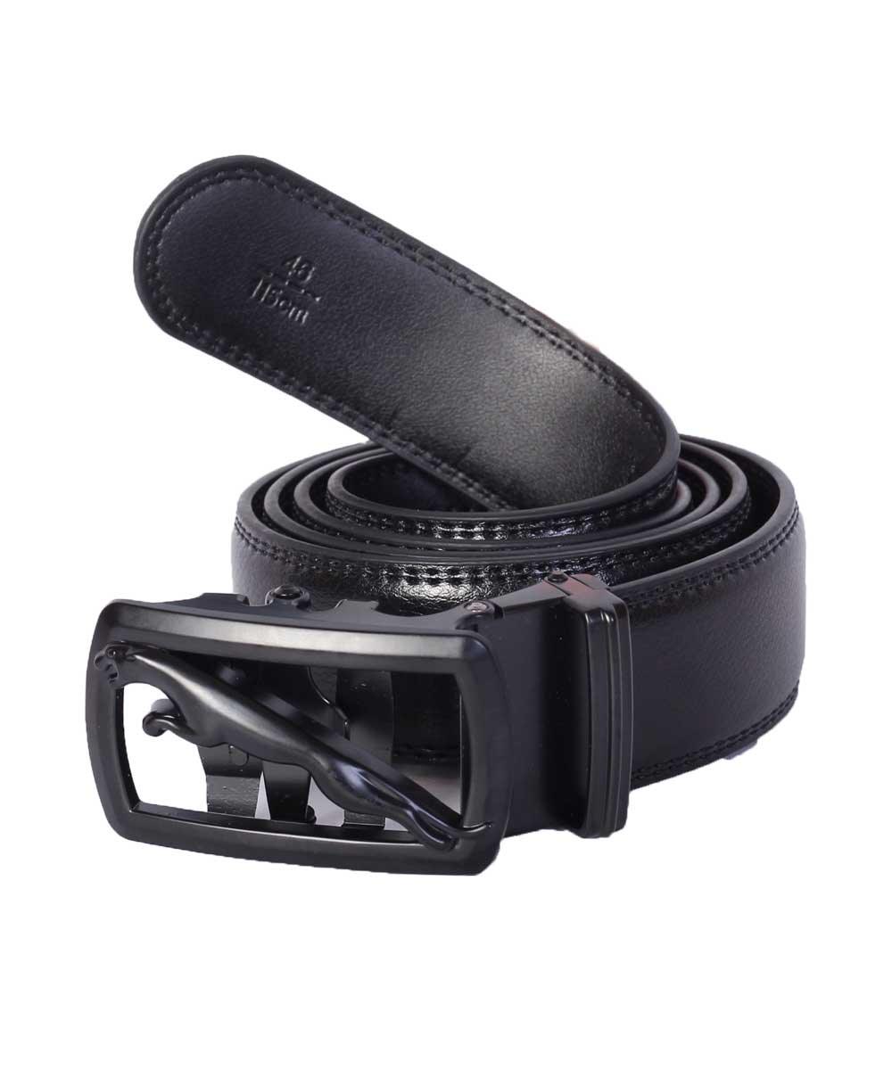 Cowhide Automatic Buckle Black Leather Belt for Men - Obeezi.com