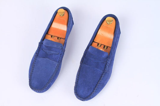 Credible Driver Sole Loafers Blue - Obeezi