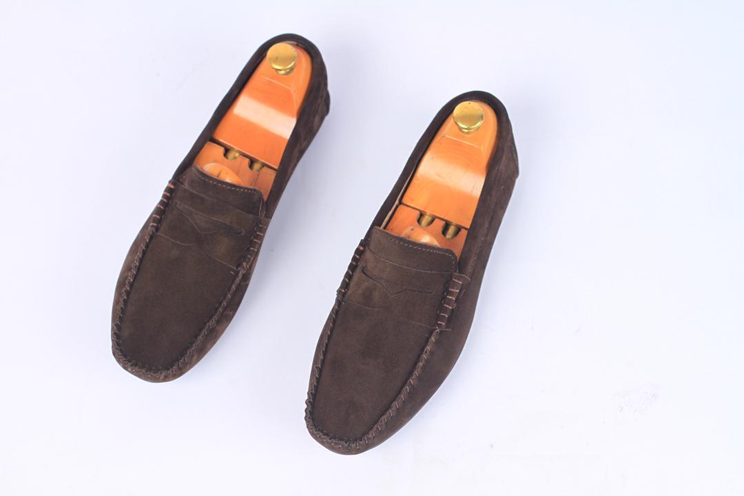 Credible Driver Sole Loafers Dark Brown - Obeezi