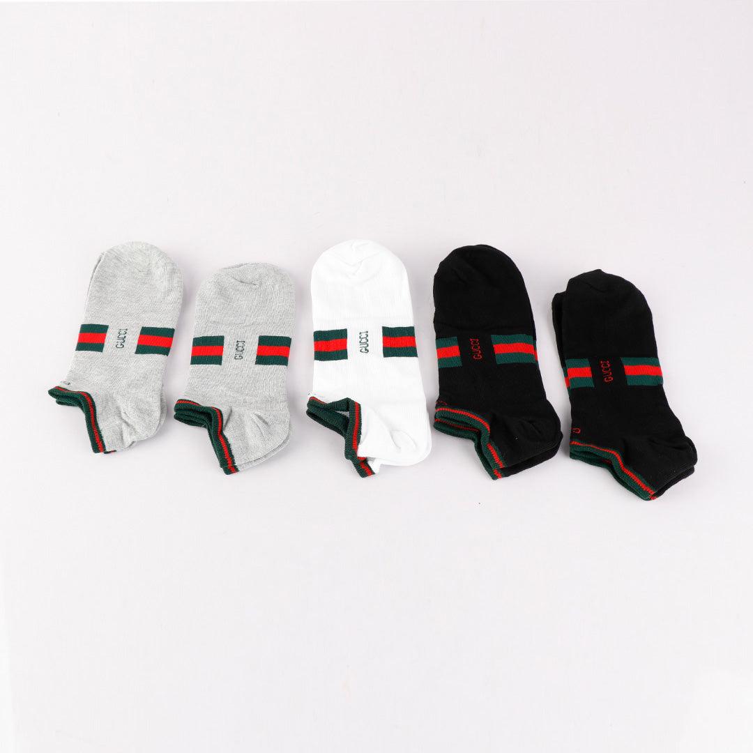 Crested 5 in 1 Green White and Ash Socks - Obeezi.com