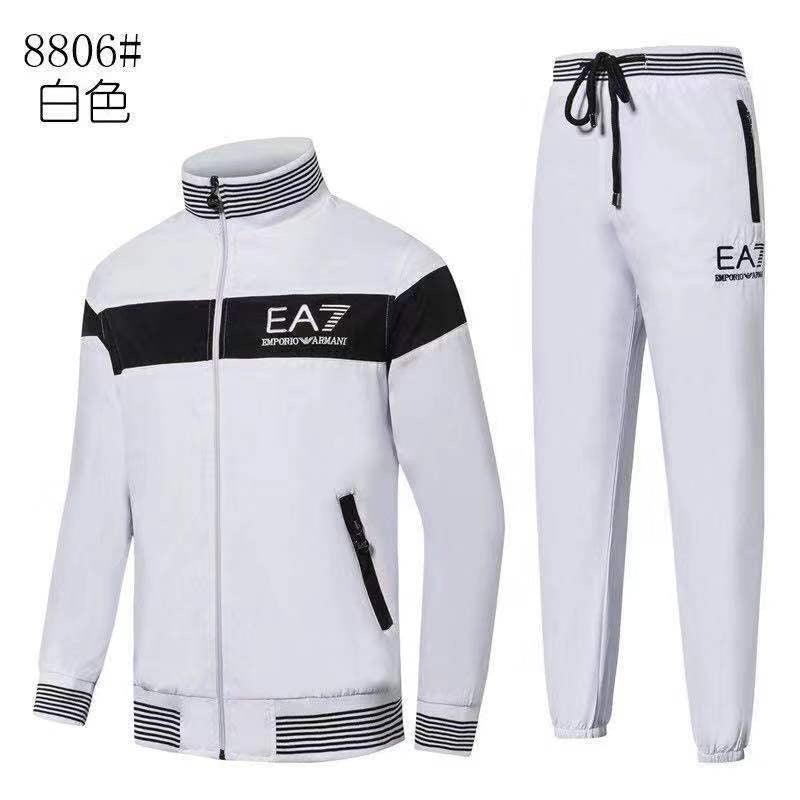 Crested Design White and Black Tracksuits - Obeezi