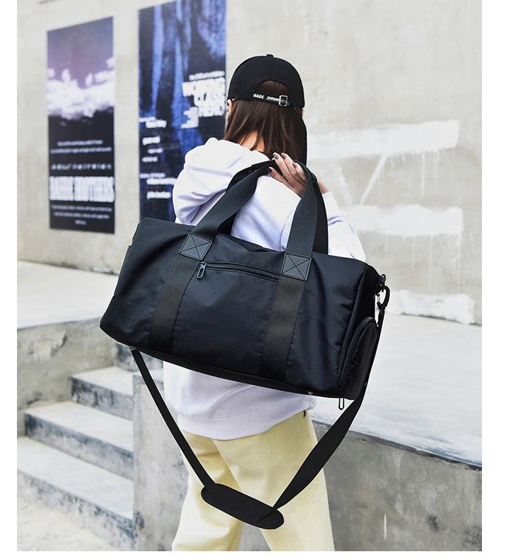 Crossbody Multi Pocket Water Resistant Large Capacity Luggage Black Bag - Obeezi.com