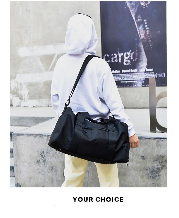 Crossbody Multi Pocket Water Resistant Large Capacity Luggage Black Bag - Obeezi.com