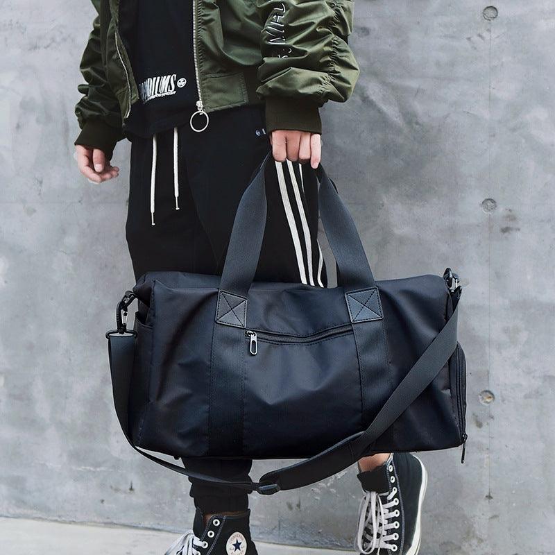 Crossbody Multi Pocket Water Resistant Large Capacity Luggage Black Bag - Obeezi.com