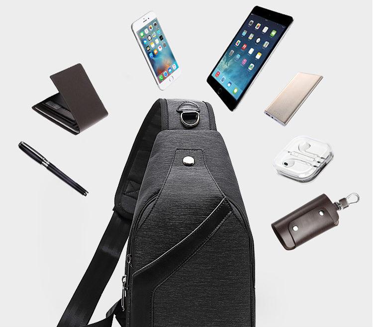 CrossBody Smart Waterproof Single Strap Black Bag - Obeezi.com