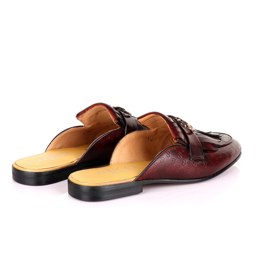 Crown Lashes Coffee Mole Half Leather Shoe - Obeezi