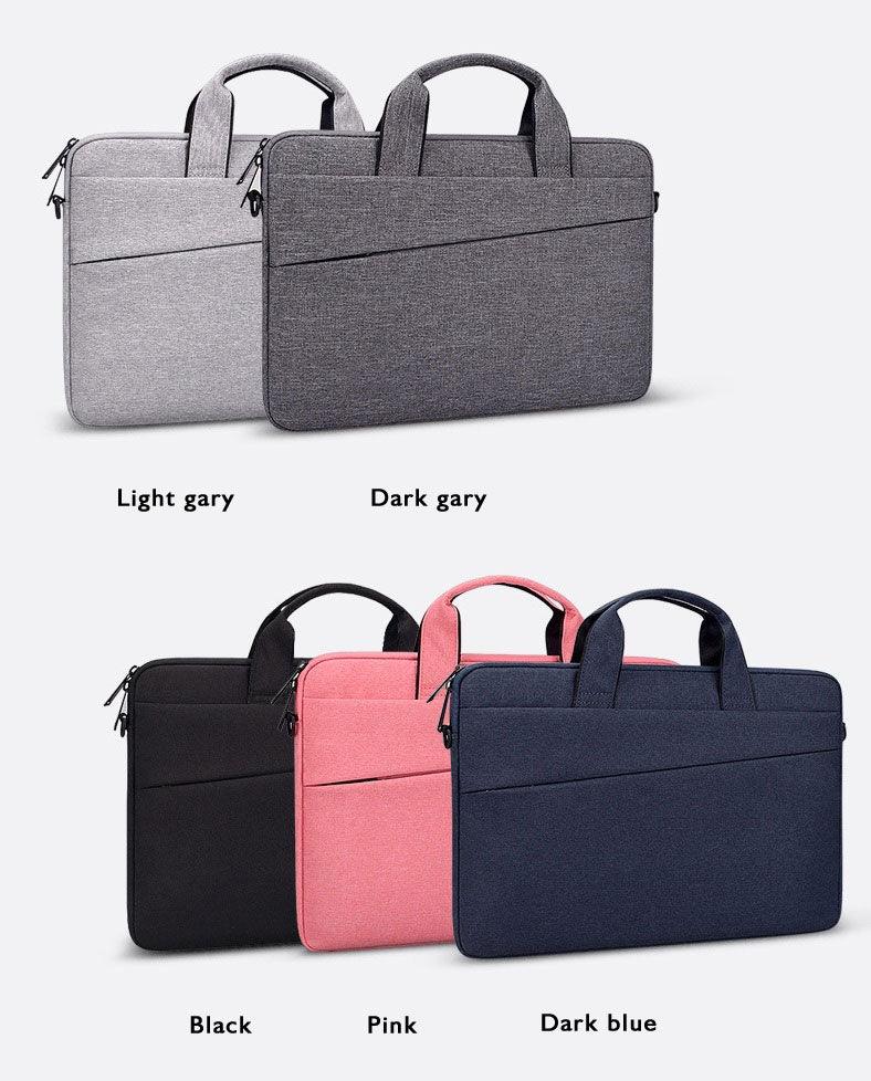 Custom Waterproof Business laptop Case sleeve Office Bag -Grey - Obeezi.com