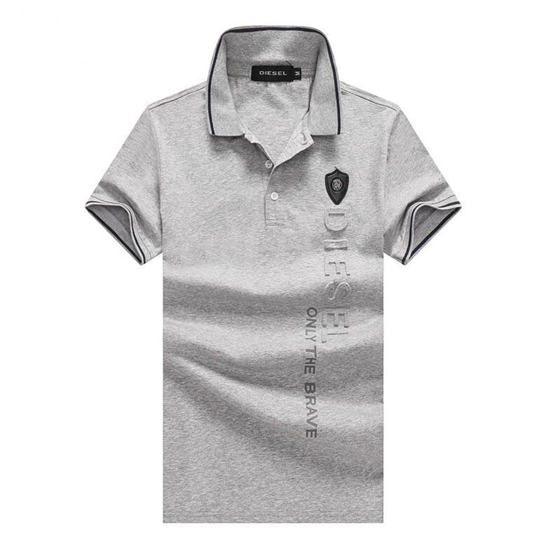 D-Brave Stretch Cotton Piquet Polo- Ash - Obeezi.com