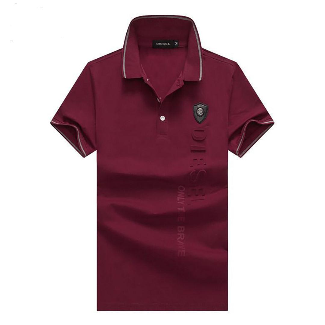 D-Brave Stretch Cotton Piquet Polo- Red - Obeezi.com