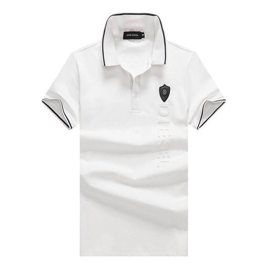 D-Brave Stretch Cotton Piquet Polo- White - Obeezi.com