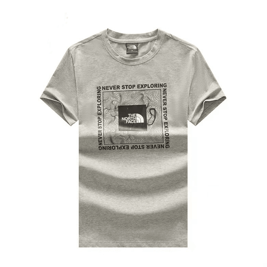 D North Face Never Stop Exploring Front Designed- Ash - Obeezi.com