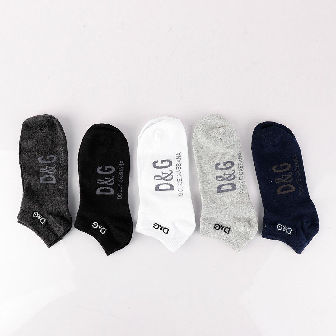 D&G Crested 5 In 1 Black Grey White Ash Navyblue socks - Obeezi.com