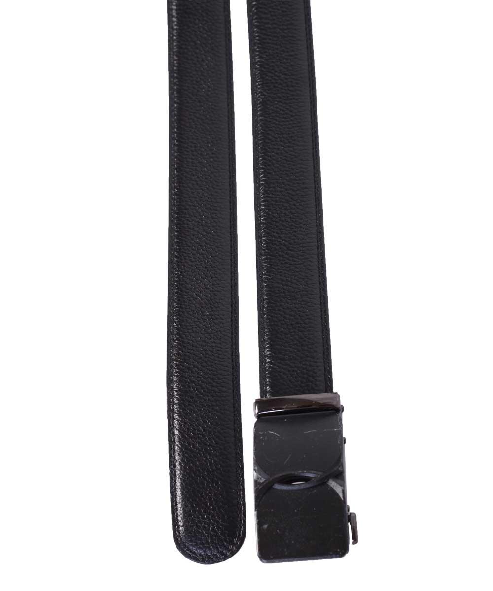 Designer Automatic Leather Cowboy Black Head Belt - Obeezi.com
