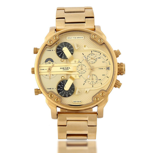Diesel Authentic DZ7312 Big Daddy 2.0 All Gold Chrono Men's Watch - Obeezi.com