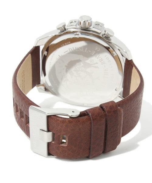 Diesel Chief Chronograph Light Blue Dial Brown Leather Men's Watch DZ4281 - Obeezi.com