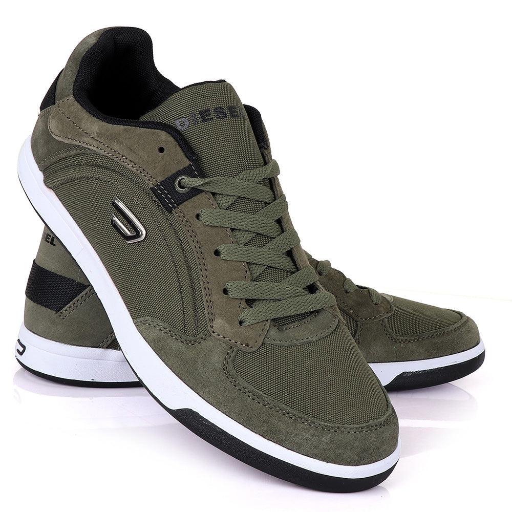 Diesel Classic foot Men's Flat Shade of Green sneakers - Obeezi