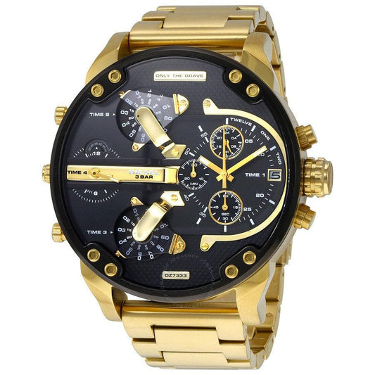 DIESEL DZ-7333 GOLD CHRONOGRAPH DATE DIAL MEN'S WATCH - Obeezi.com