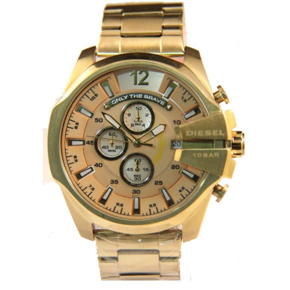 DIESEL DZ4291 Mega Chief Chronograph Stainless Steel Watch - Obeezi.com