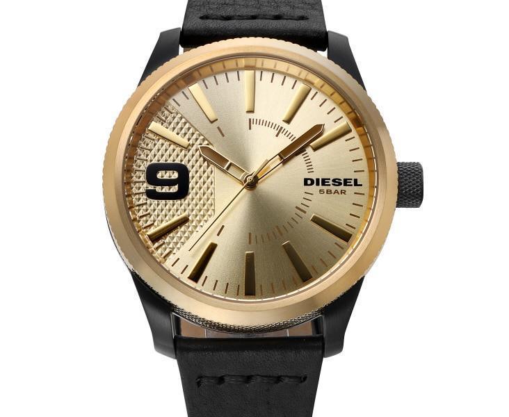 Diesel Rasp DZ1840 Quartz Leather Strap Men's Watch - Obeezi.com