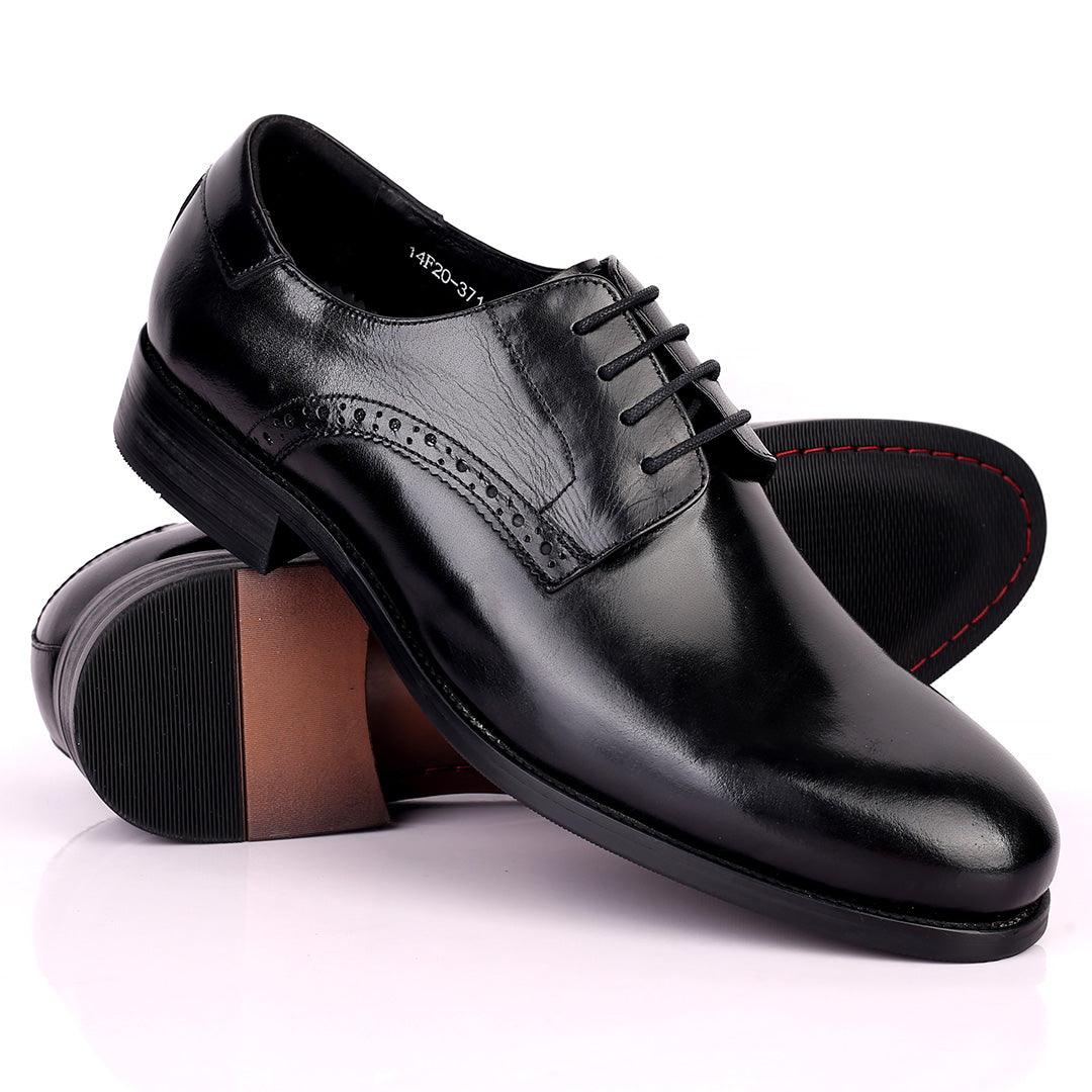 Dino Veratti Lace up Formal Superlative Shoe - Black - Obeezi.com