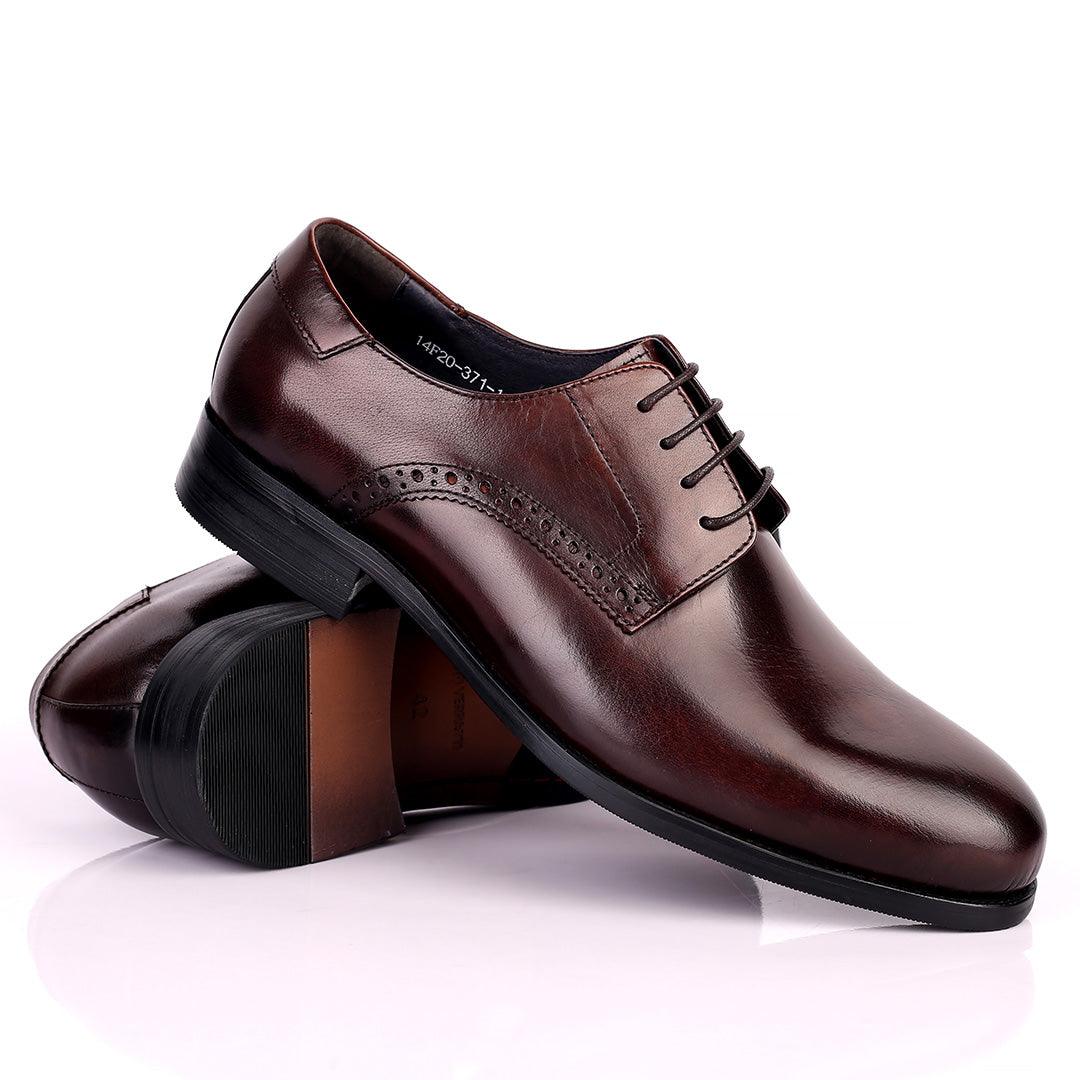 Dino Veratti Lace up Formal Superlative Shoe - Coffee - Obeezi.com