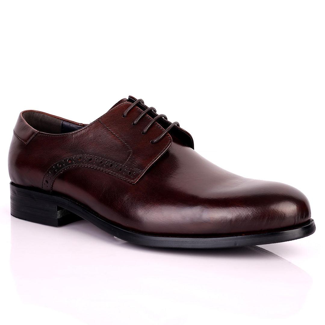 Dino Veratti Lace up Formal Superlative Shoe - Coffee - Obeezi.com