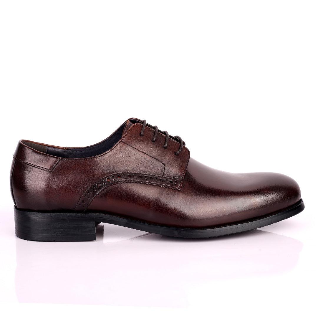 Dino Veratti Lace up Formal Superlative Shoe - Coffee - Obeezi.com