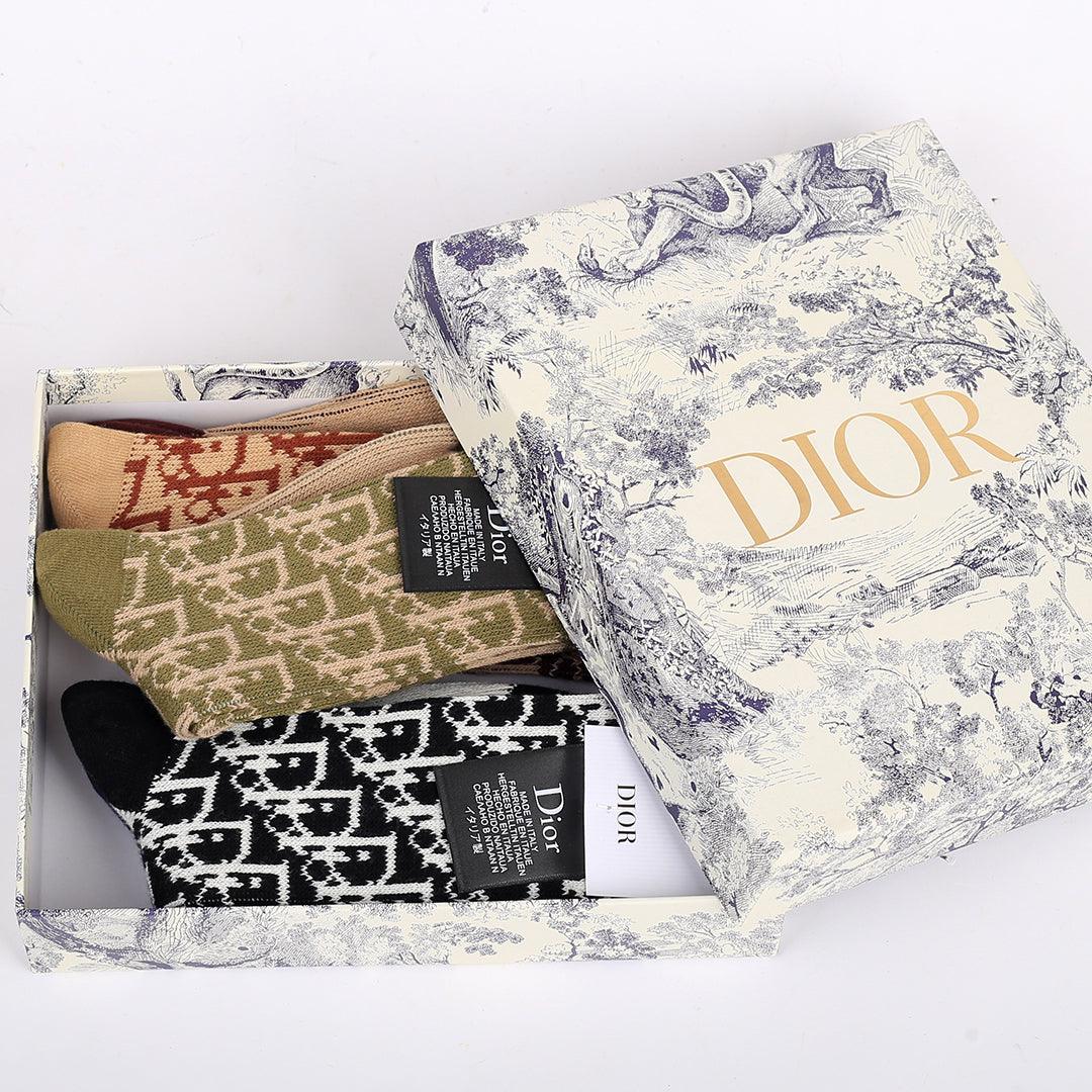 Dio 5 In 1 Logo encrypted Designed Socks - Obeezi.com